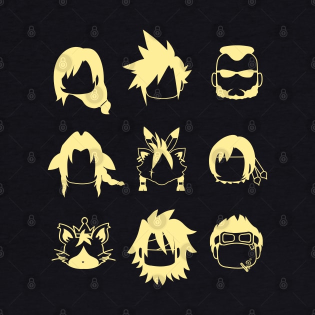 Final Fantasy 7 | Whole party icons by MJ Kelly's